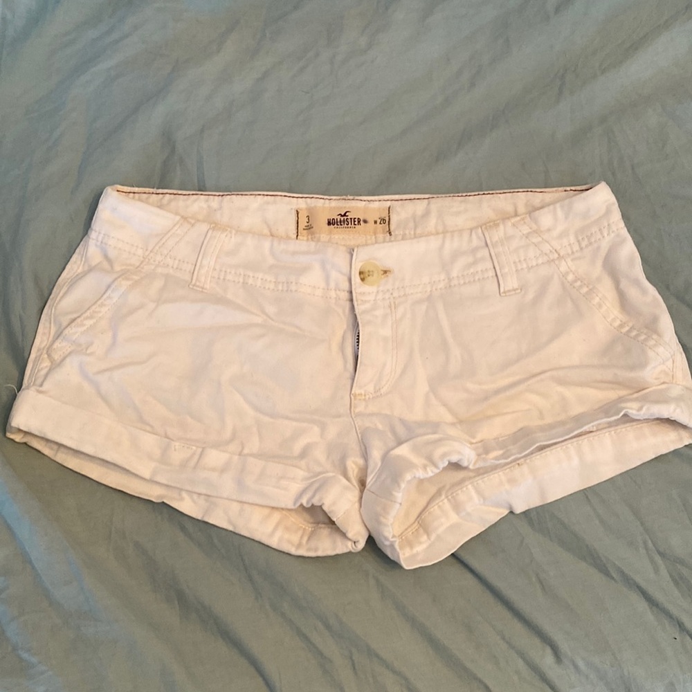 Hollister white shorts